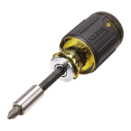 Klein Tools 8-in-1 Multi-Bit Adjustable Length Stubby Screwdriver 32308